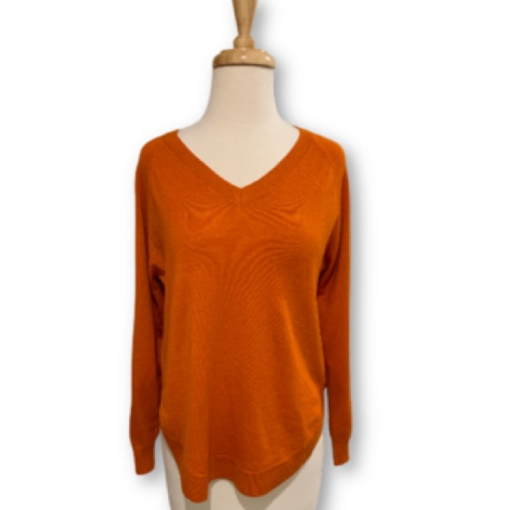 Premise Orange VNeck Sweater